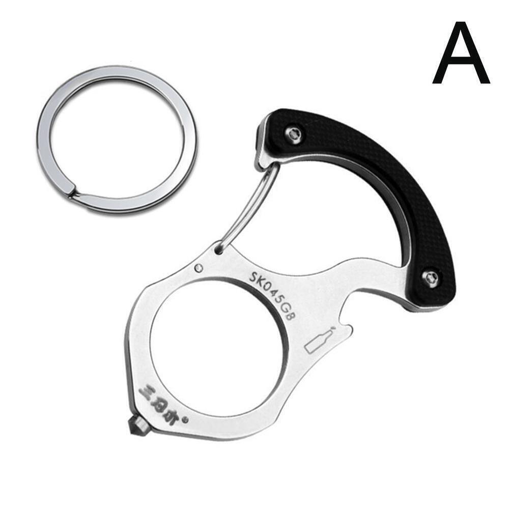 NEW Steel Car Key Buckle Self-Protection Hook Car Key Chain Multi-functional