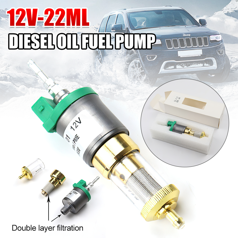 Universal Ultra Quiet 12V 1-5KW Air Diesel Parking Heater Fuel Pump with Filter