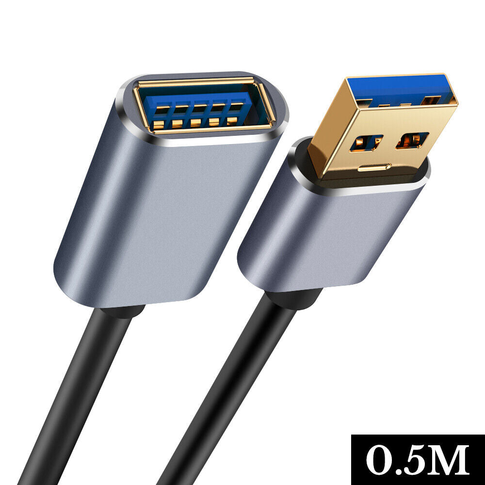 2pcs USB 3.0 Speed Extension Cable Male To Female Data Adapter Extention Cord