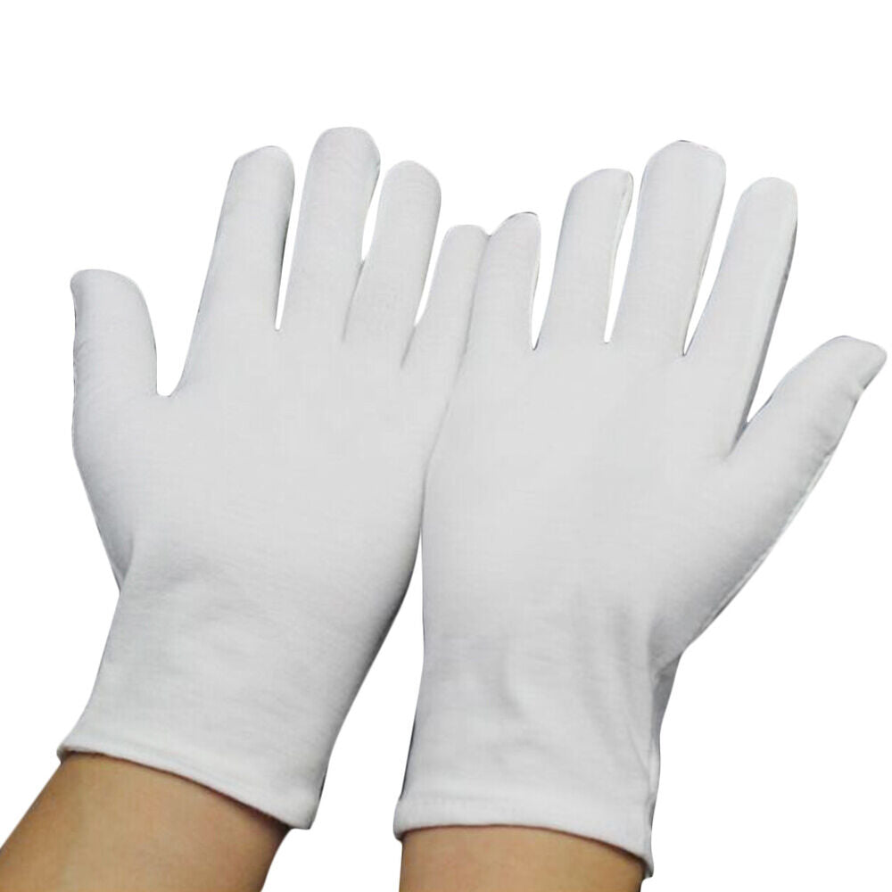 3 Pairs Handling Work Hands Protector Soft Costume Jewellery Cotton White Gloves