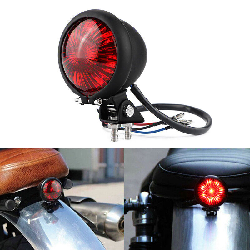 Motorcycle Rear Stop Brake LED Tail Light For Cafe Racer Bobber Chopper