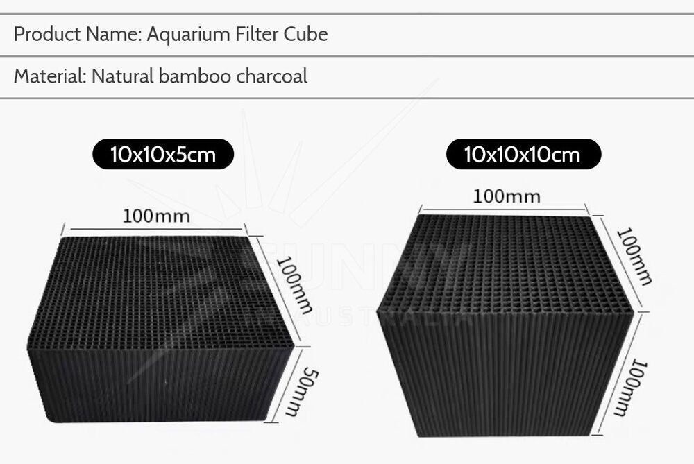 2x Eco-Aquarium Carbon Filter For Fish Tank Water Purifier Cube Aquarium Cleaner