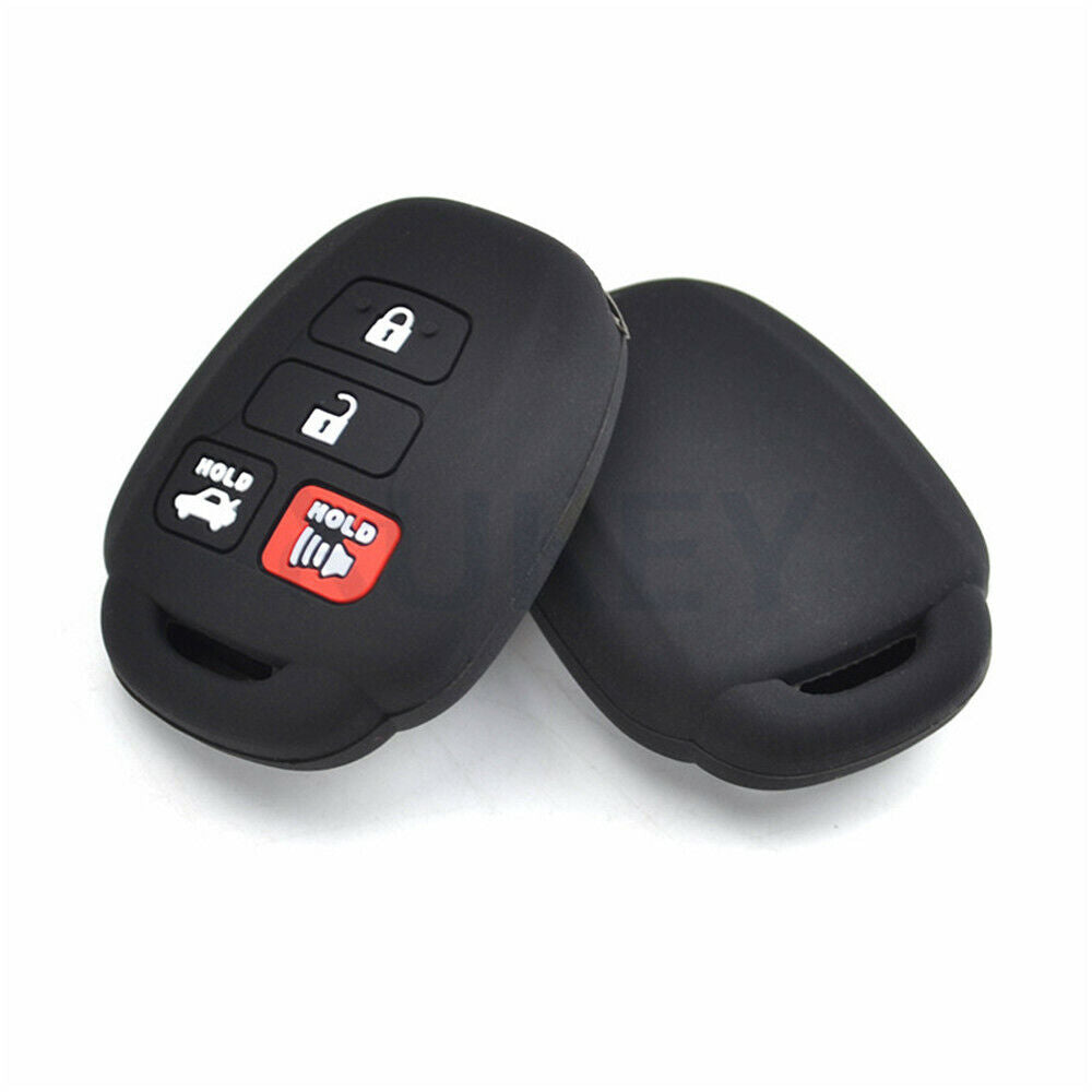 2X Car Silicone Key Case Cover Remote Fob For Toyota RAV4 Corolla Camry Yaris