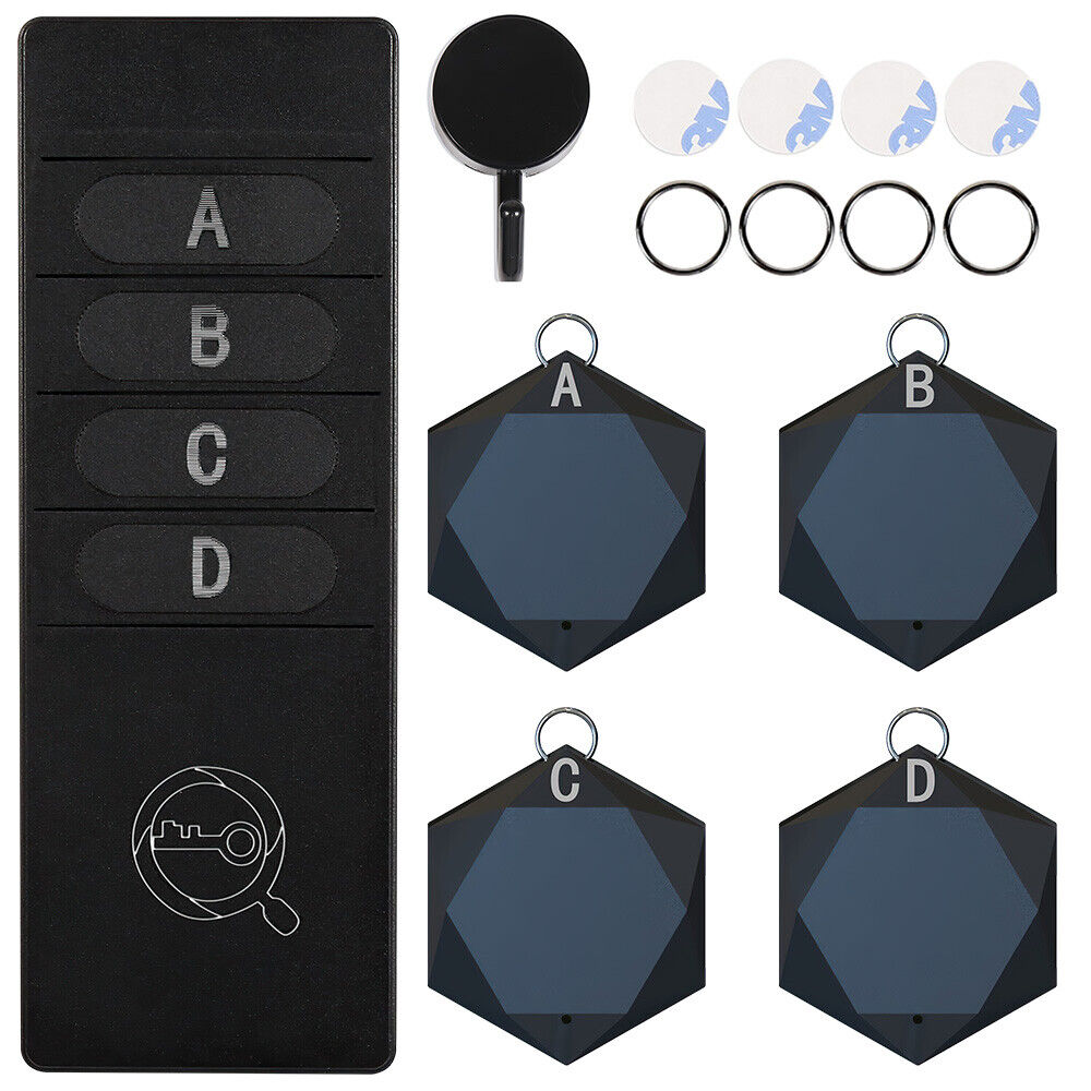 Key Finder, Esky 4 in 1 Wireless Key Tracker Remote Control RF Item Locator with