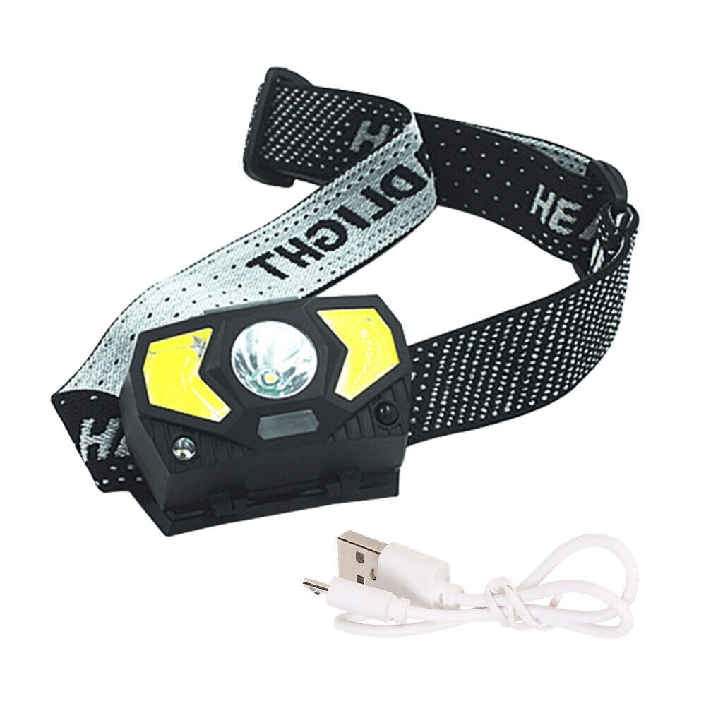 LED Head Torch Headlight Camping Fishing Headlamp USB Rechargeable Waterproof