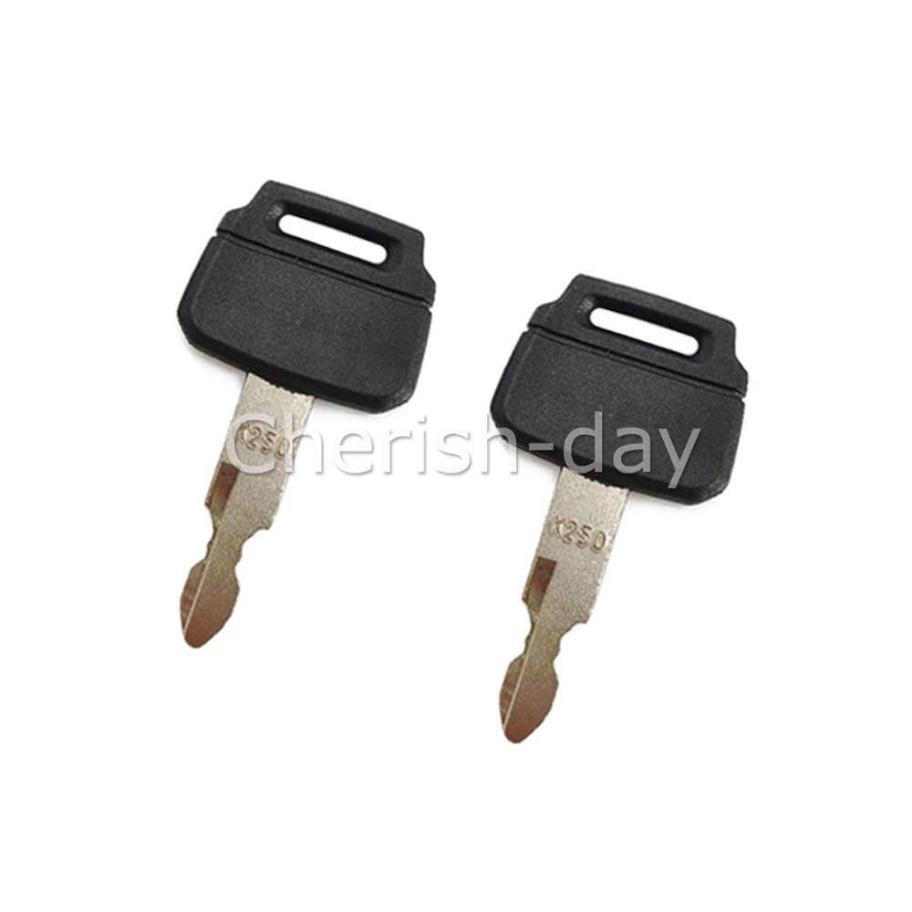 2x For Kobelco K250 Excavator Keys New Holland Kawasaki Wheel Loader