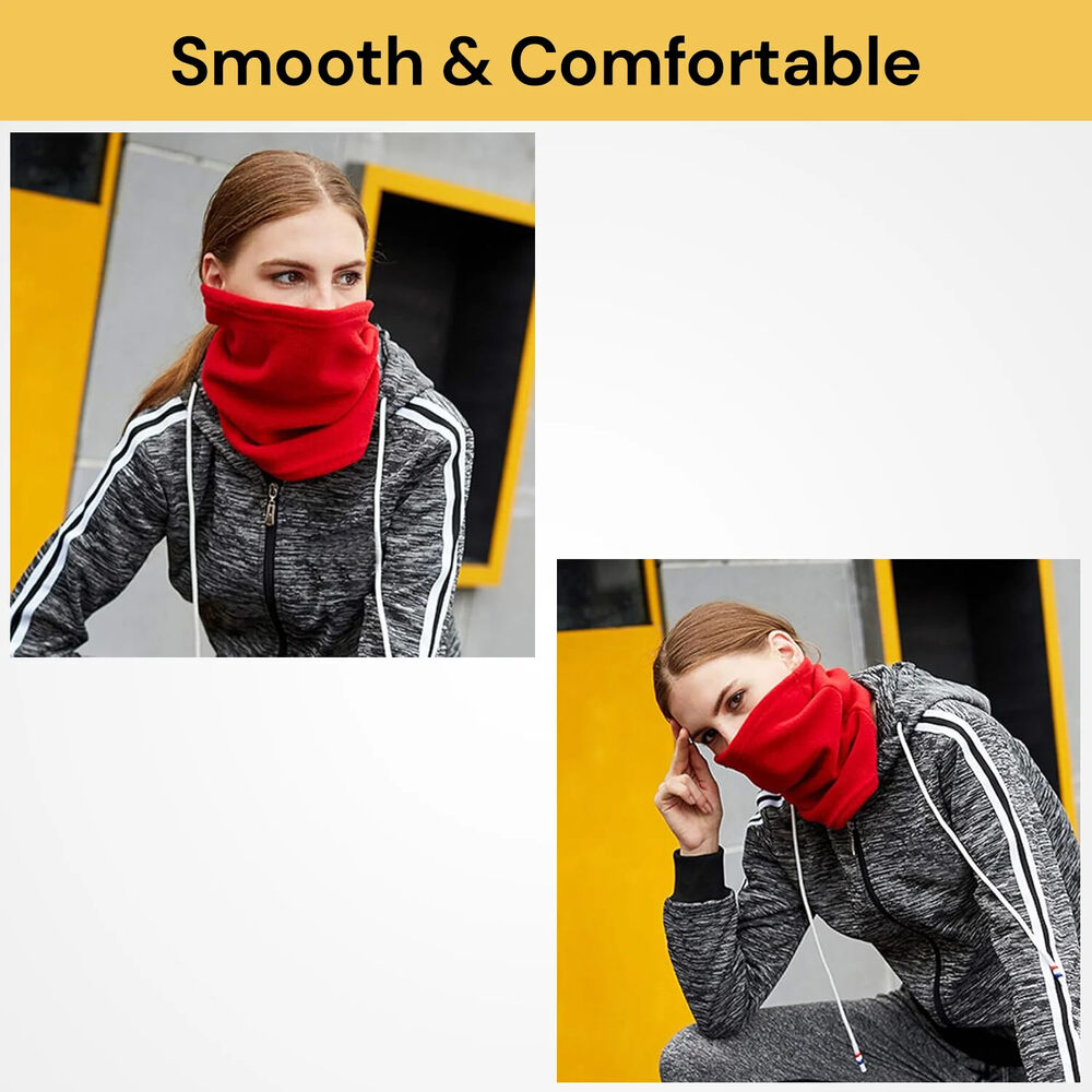 Winter Warm Fleece Snood Scarf Neck Warmer Beanie Hat Ski Balaclava Men Women