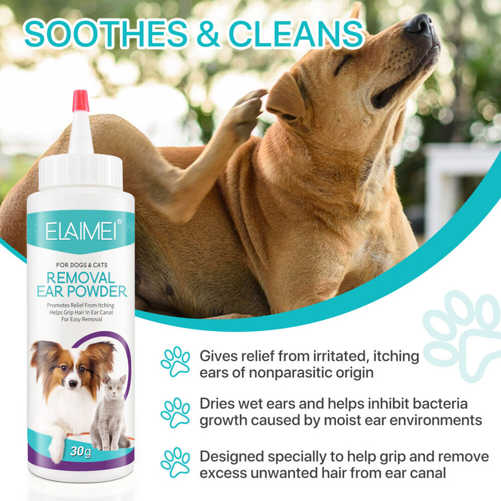 Pet Ear Fresh Ear Cleaner Powder for Dogs Cats Grooming Smell Remover Ears Care