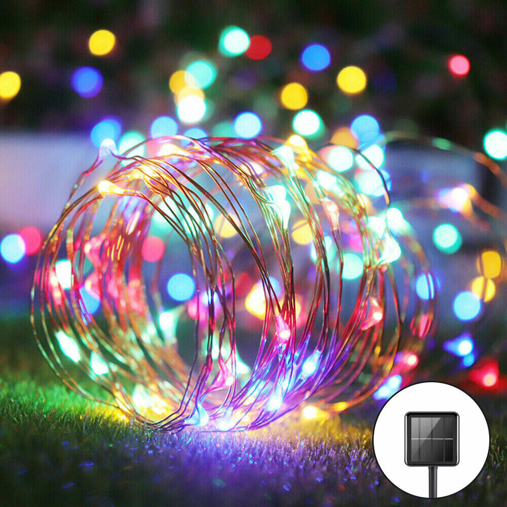 300 LED 30m/98ft Solar Powered String Lights Copper Wire Fairy Outdoor Garden