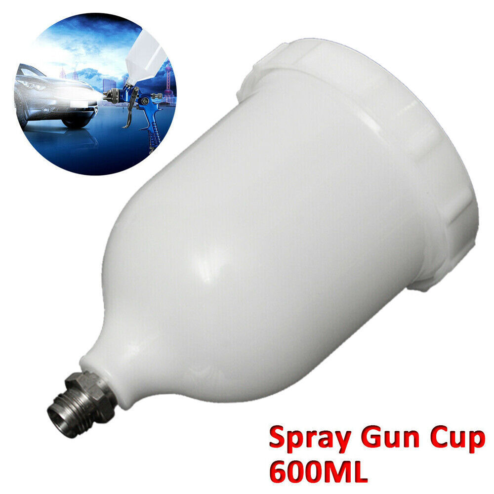 600ML Spray Gun Pot Paint Cup Replace For Devilbiss / TEKNA Pro Pri Spare Part