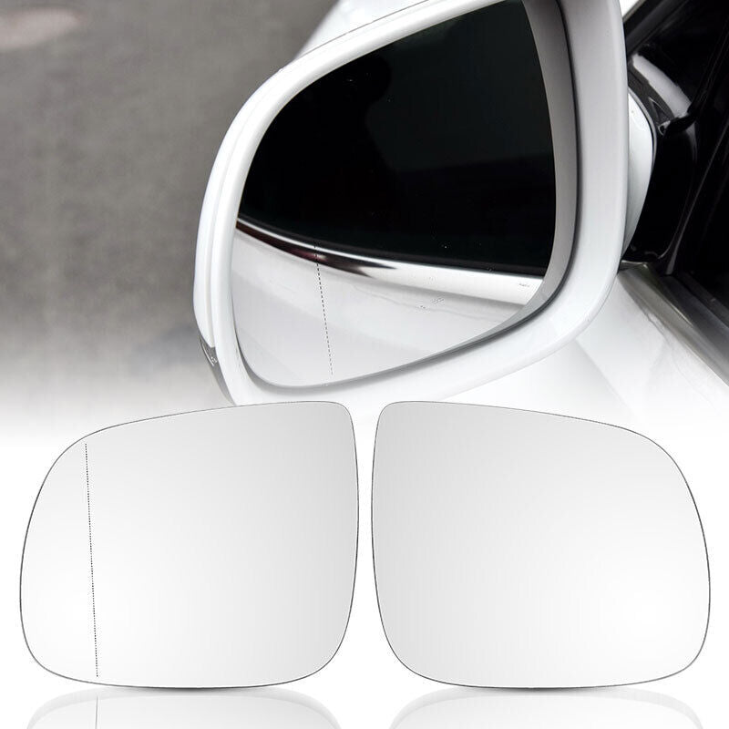 Left Right Side Mirror Glass For AUDI Q5 Q7 SQ5 with Heated Convex Base RH+LH