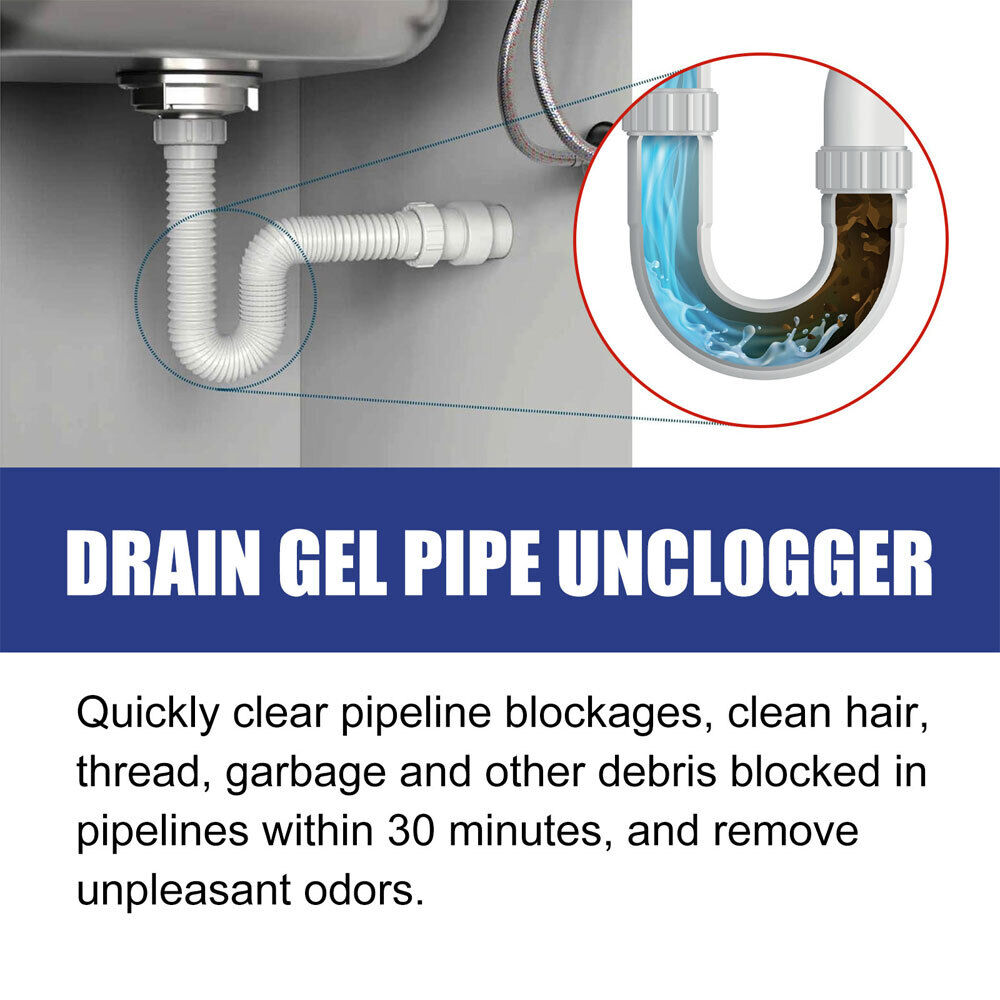 Toilet Unclogging Deodorizer,Sink and Drain Pipe Dredging Powder Pipe Dredge #T