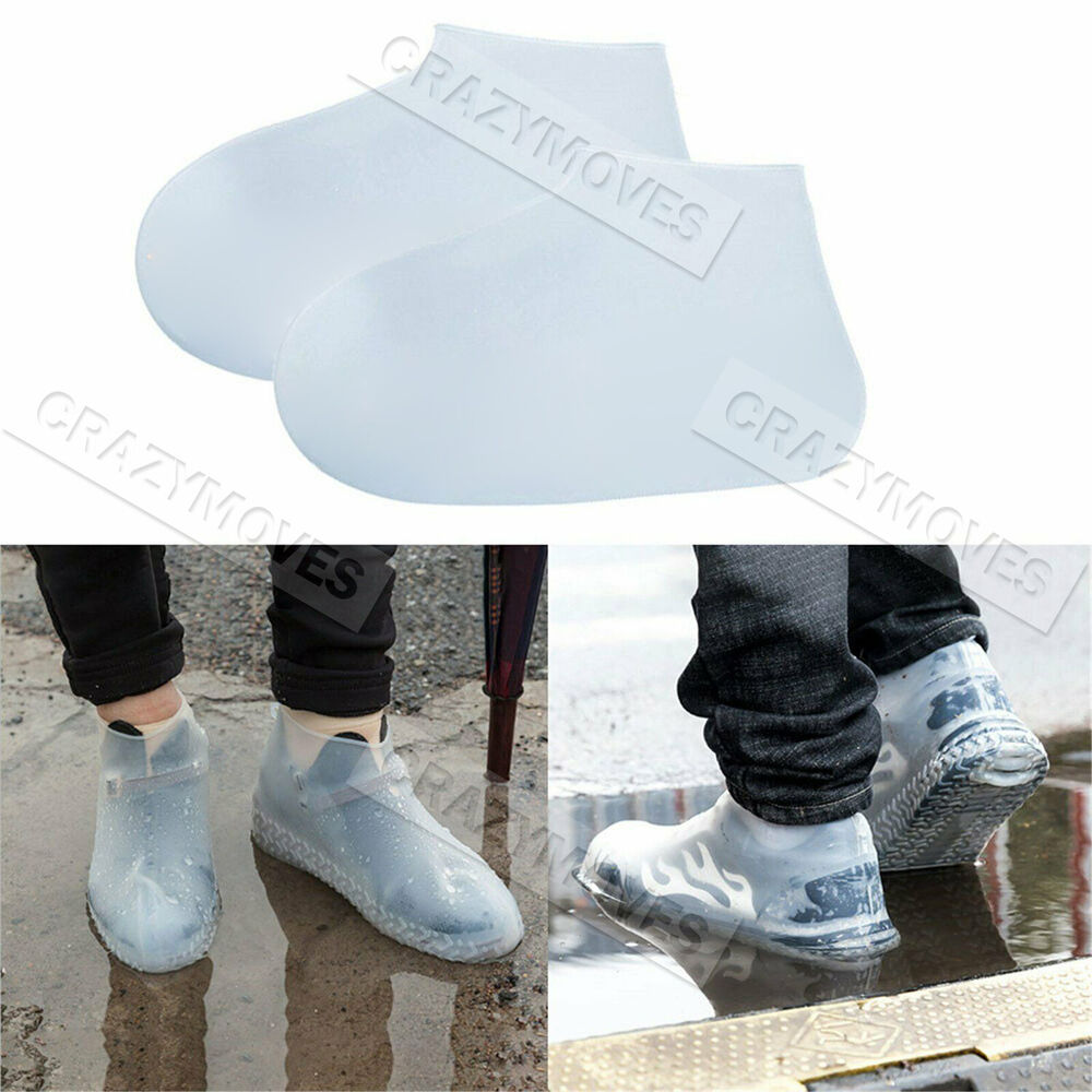 SHOE COVER WATERPROOF Silicone Non Slip Rain Water RUBBER Foot Boot Overshoe