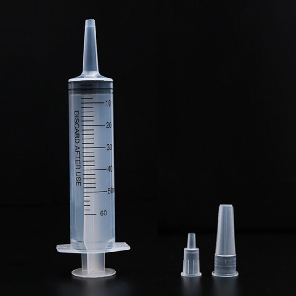 60ml Measuring Syringe Watering Refilling Liquid Syringe for Animal Food Feed