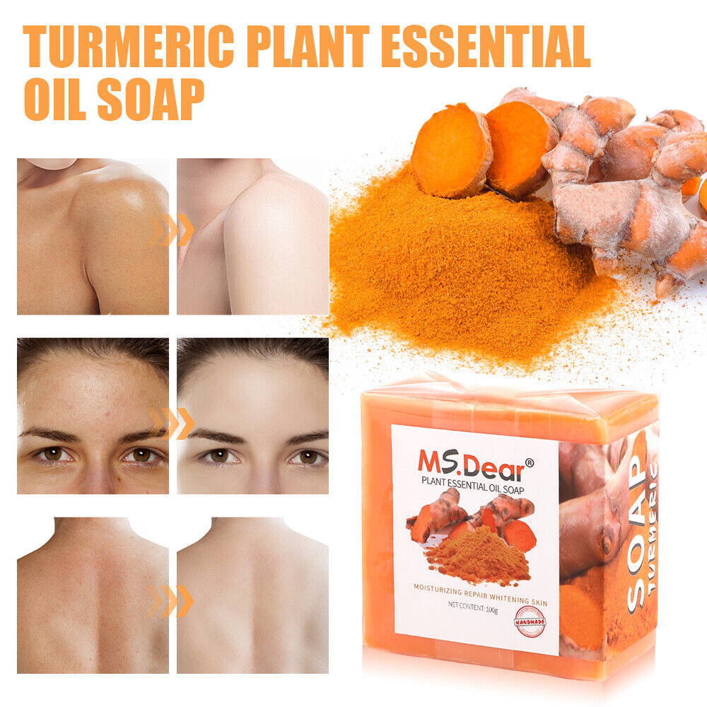 2Pcs Tumeric Soap Skin Whitening Dark Spots lightening Acne Brightening Turmeric