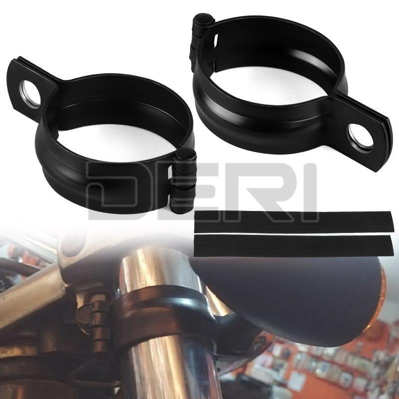 2X Motorcycle Turn Signal Light Bracket Indicator for 37-50mm Fork Holder M10