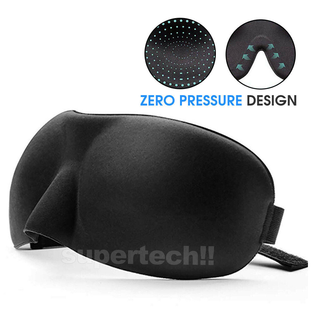 Travel Sleep Eye Mask Soft Memory Foam Padded Shade Cover Sleeping Blindfold