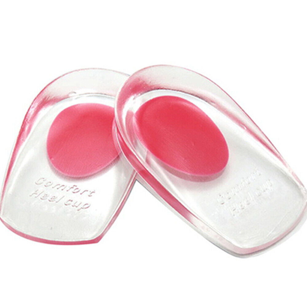 Gel Heel Inserts Pain Pads Insoles relief Support Shoe Cushion Massage Silicone