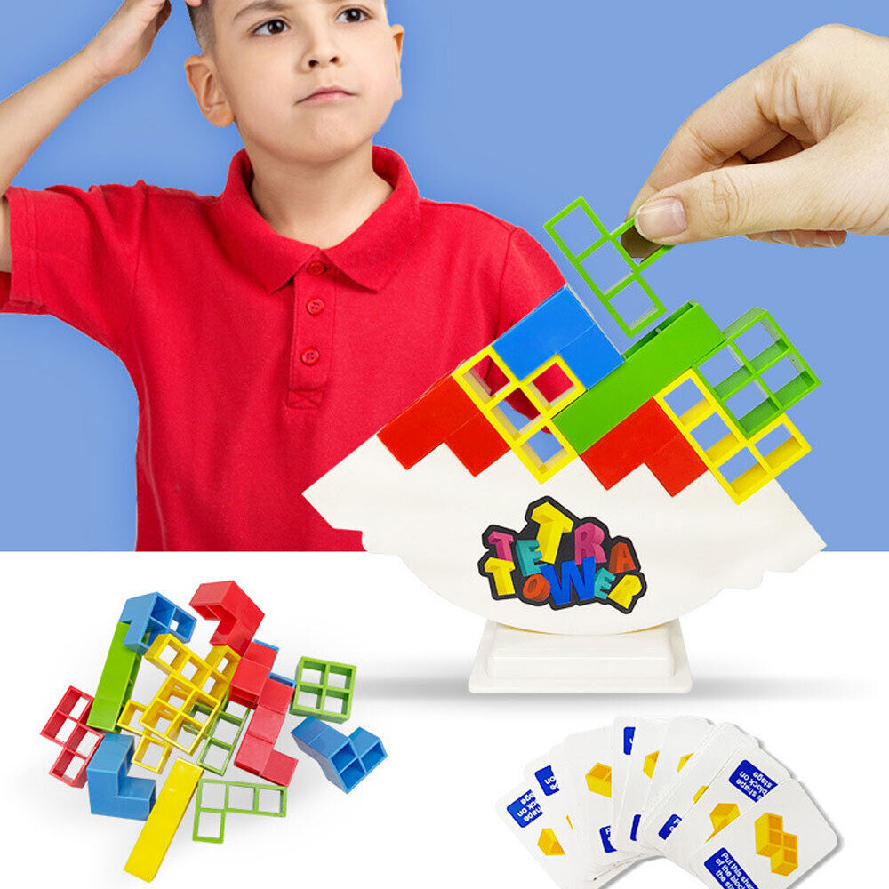 48Pcs Tetra Tower Balance Stacking Blocks Game Team Toys Gift for Kids & Adults