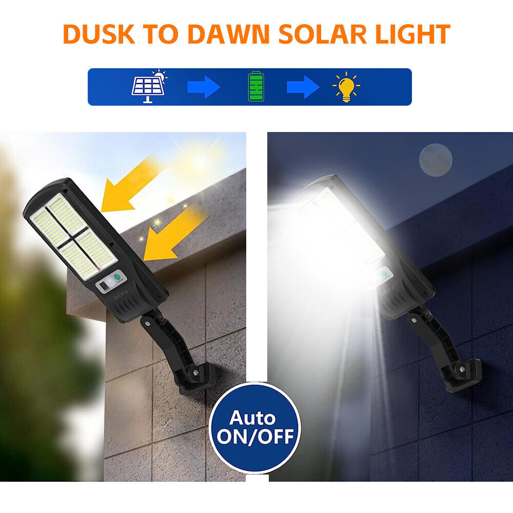 1 set Waterproof Solar Motion Sensor Light Wall Security Garden Flood Lamp 320 LED