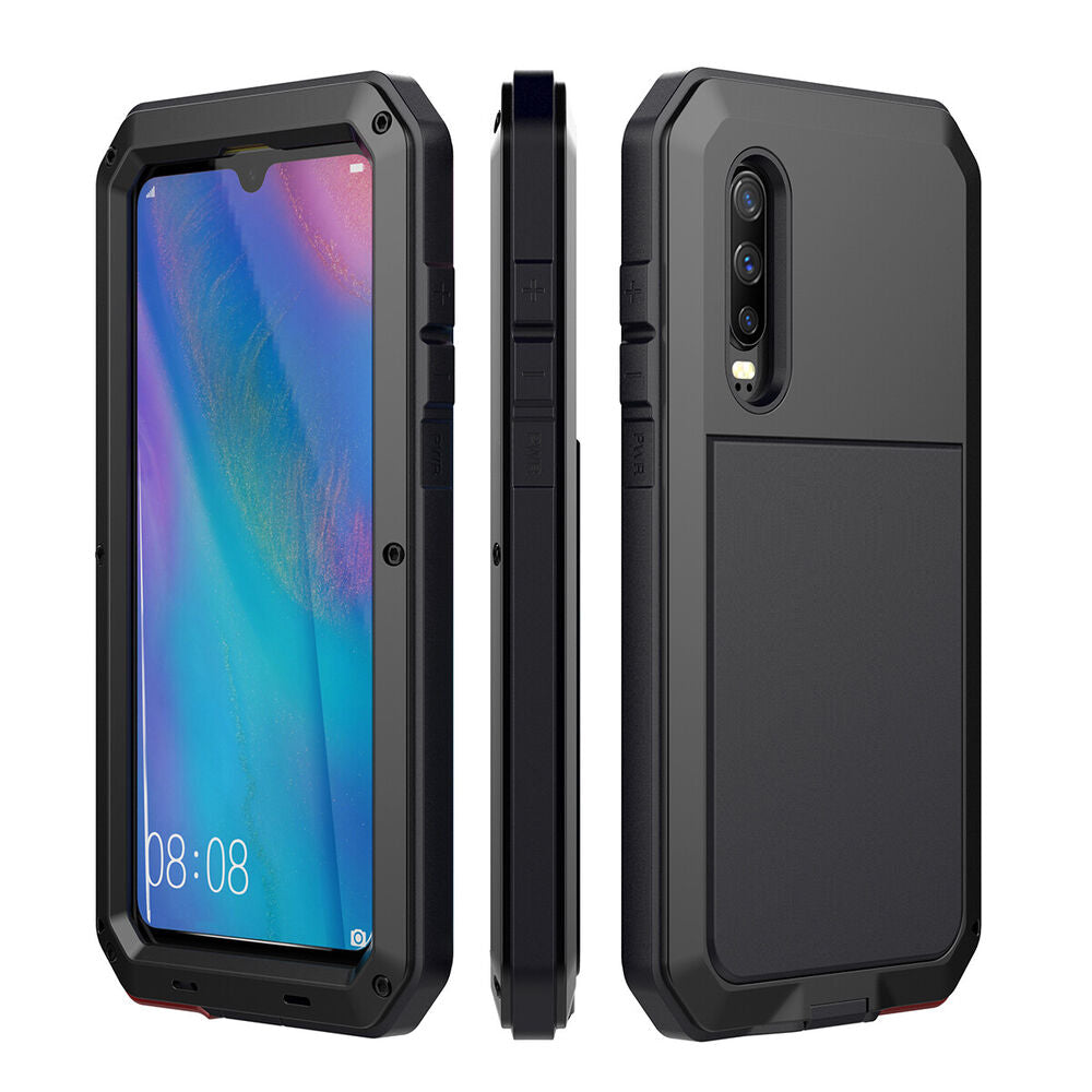 For Huawei P30 Case Rugged Aluminium Shockproof Heavy Duty Metal Hard Cover