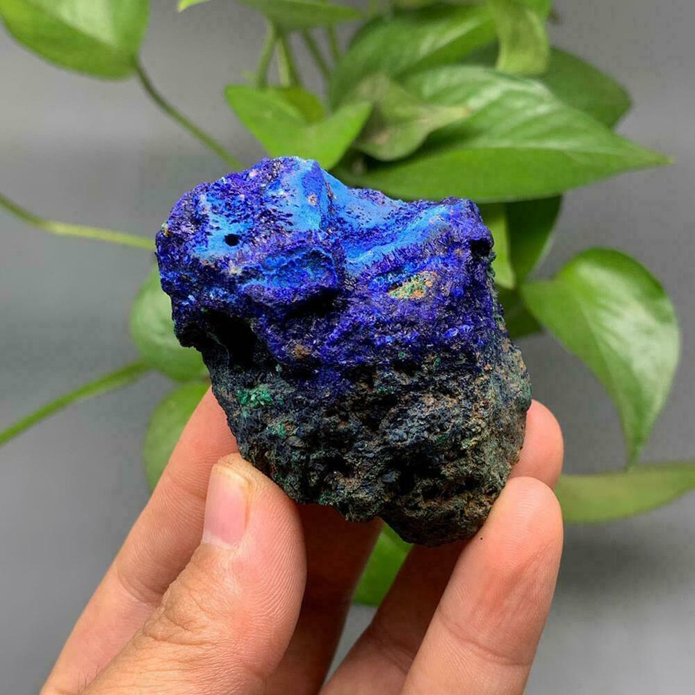 Natural Azurite Malachite Geode Crystal Mineral Specimen Stone Healing New Y6D8