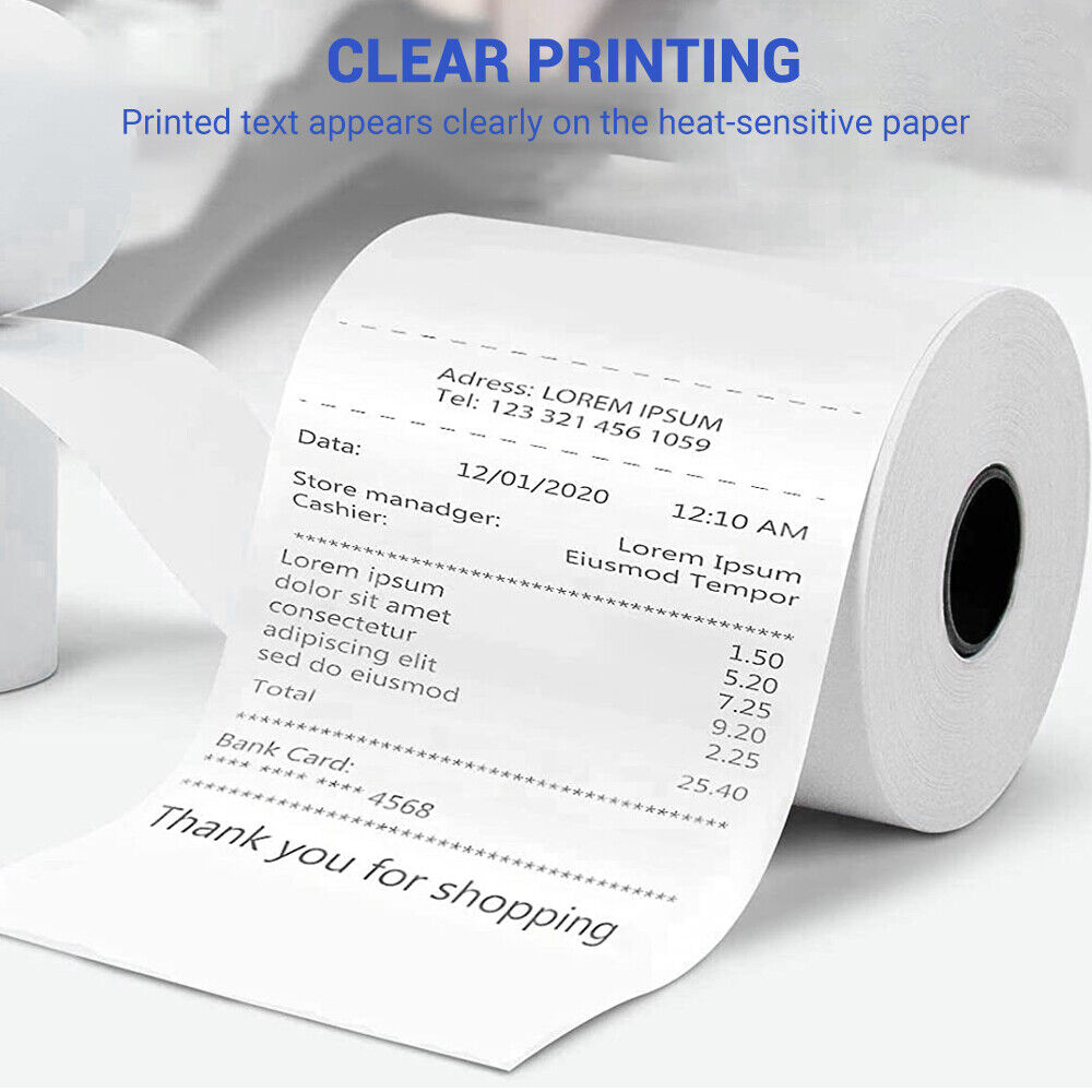 300 Rolls 57x38mm Thermal Paper For EFTPOS Cash Register Receipt Paper Rolls Kit