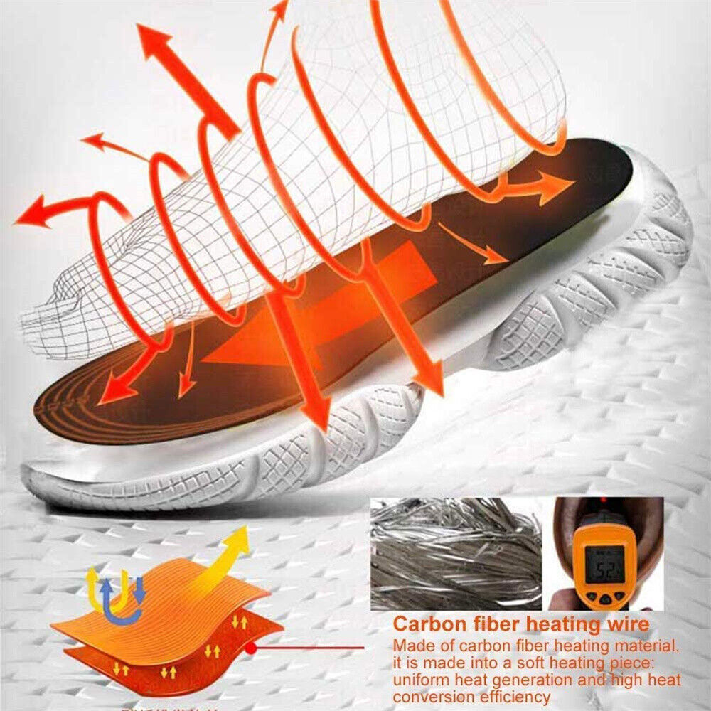 USB Electric Heated Shoe Insoles Feet Heater Foot Winter Warmer Pads Warm Socks