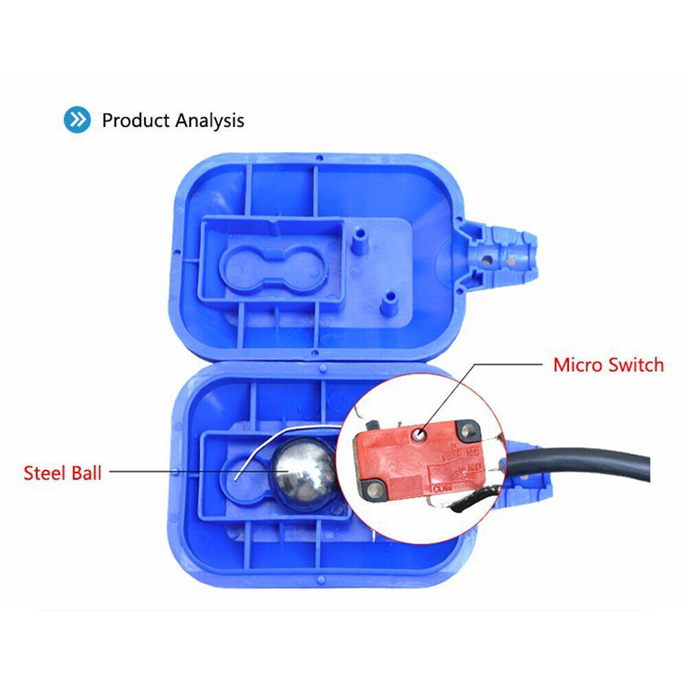 3/5/10M Tank Water Level Controller Float Switch Automatic Water Pump Regulator