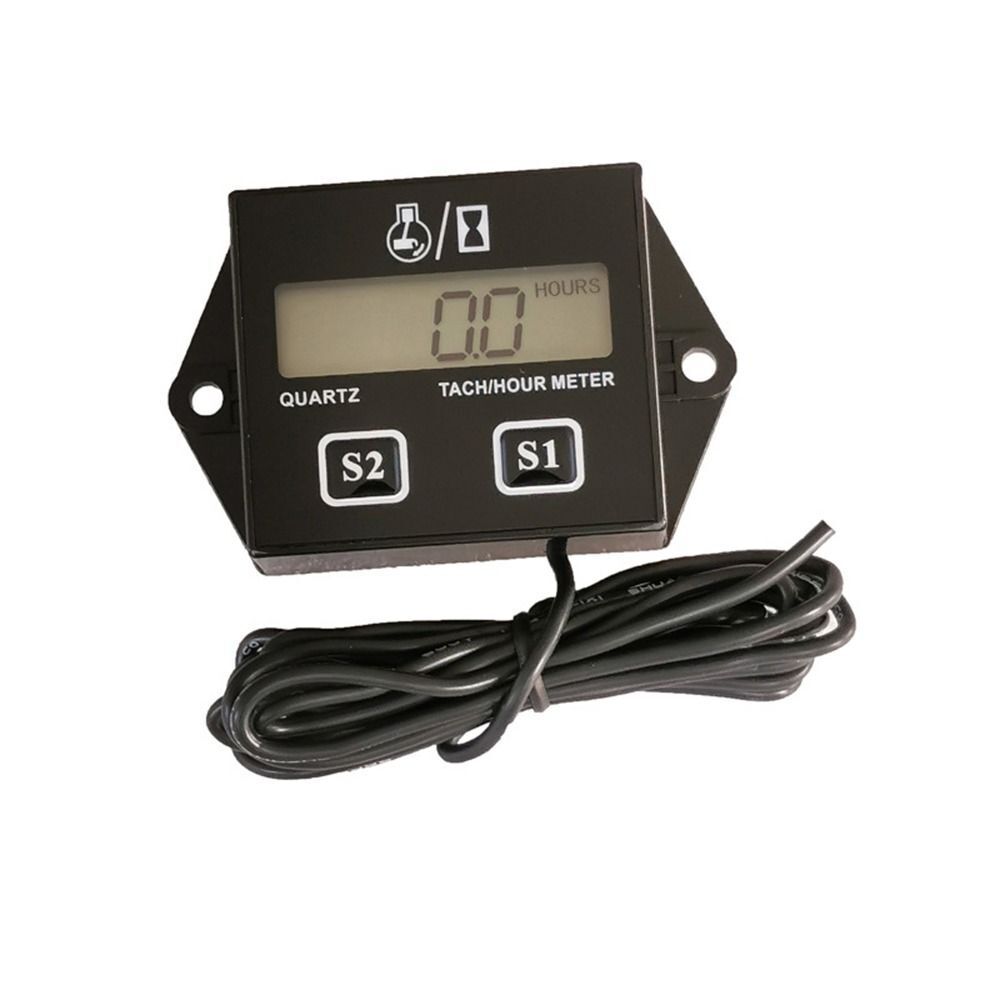 Waterproof Engine Tach Hour Meter Tachometer Gauge Engine RPM Meter Digital