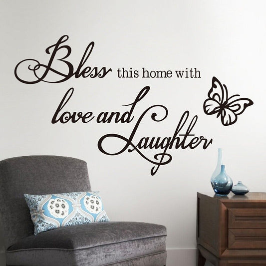 2pcs Art Vinyl Word Quote Family Wall Stickers Mural Home Bedroom Living Room Decal