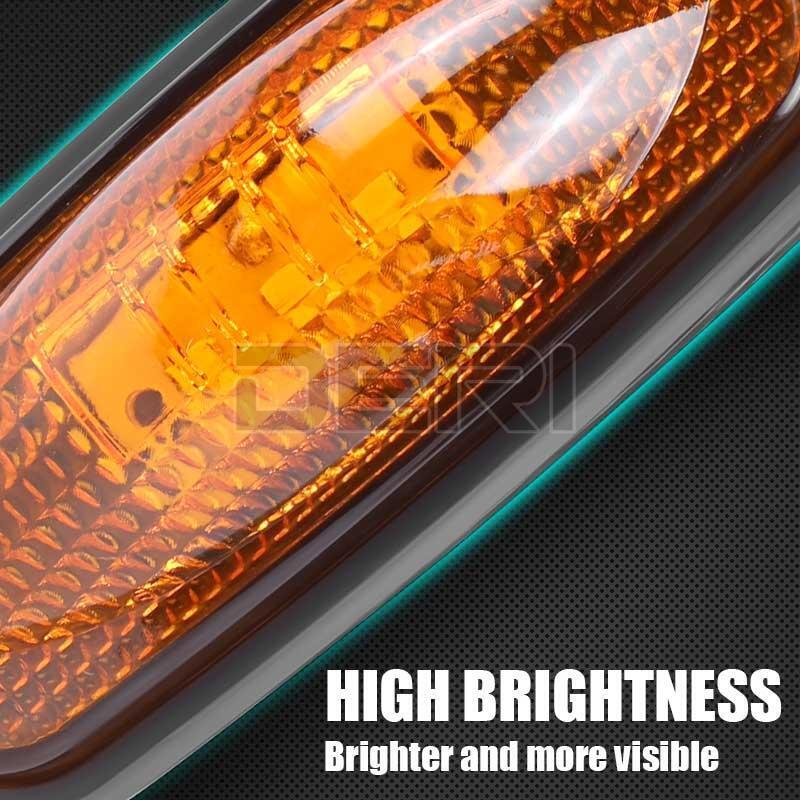 2X Amber Marker Lights LED Clearance Side Light Lamp Truck Trailer RV Waterproof