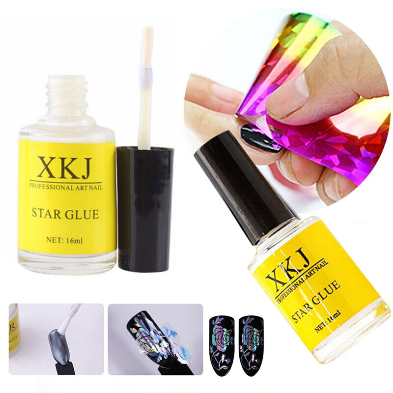 NEW 16ml Nail Glue For Transfer Foil Sticker Decals Polish UV Gel Manicure DIY