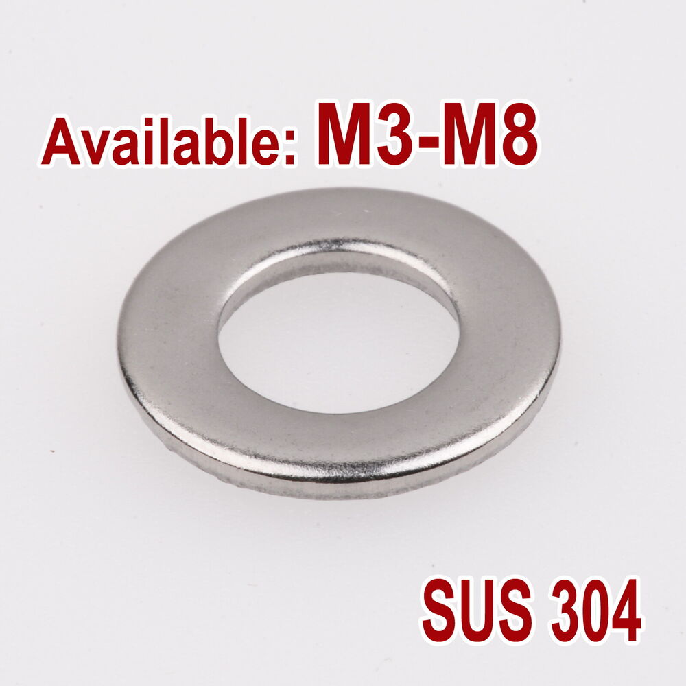 50X M6 Washers 304 Stainless Steel Flat Metric Fender Guard Plain Standard