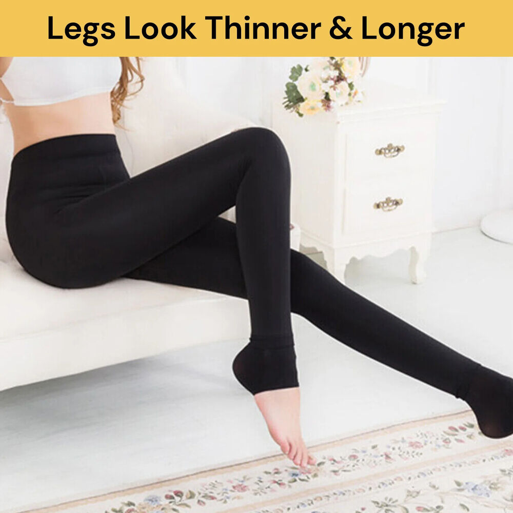 Women Winter Thick Warm Fleece Lined Blend Thermal Stretchy Leggings Long Pants