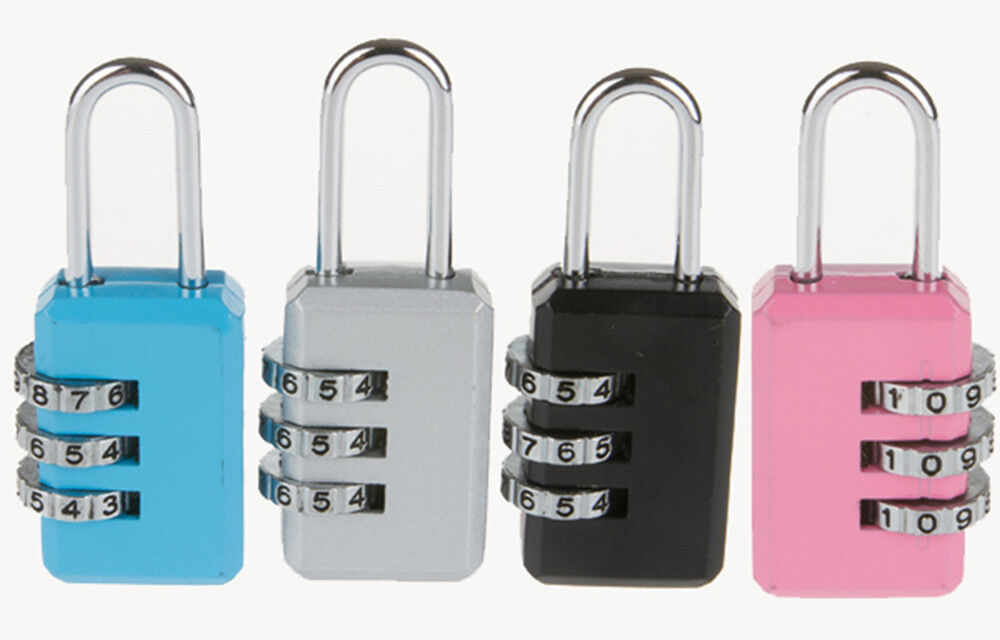 Travel Luggage Locks Combination 3 Dial Code PadLock Suitcase Security