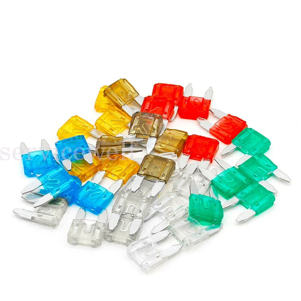 30pcs Mini Blade Fuses Set 5A 10A 15A 20A 25A 30A Fuse Assortment Kit For Car