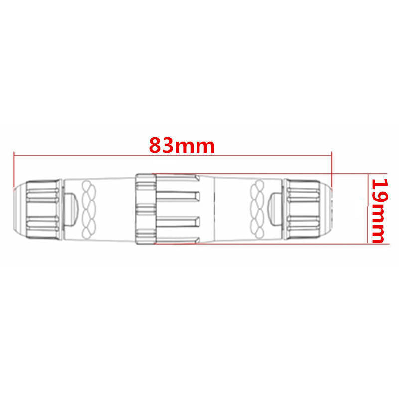 IP68 3/4/5/6 Pins Electrical Cable Wire Connector Outdoor Plug Socket Waterproof