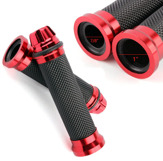 Motorcycle 7/8" Red Handlebar Hand Grips For Honda CBR600 f4i CBR600RR CBR929RR