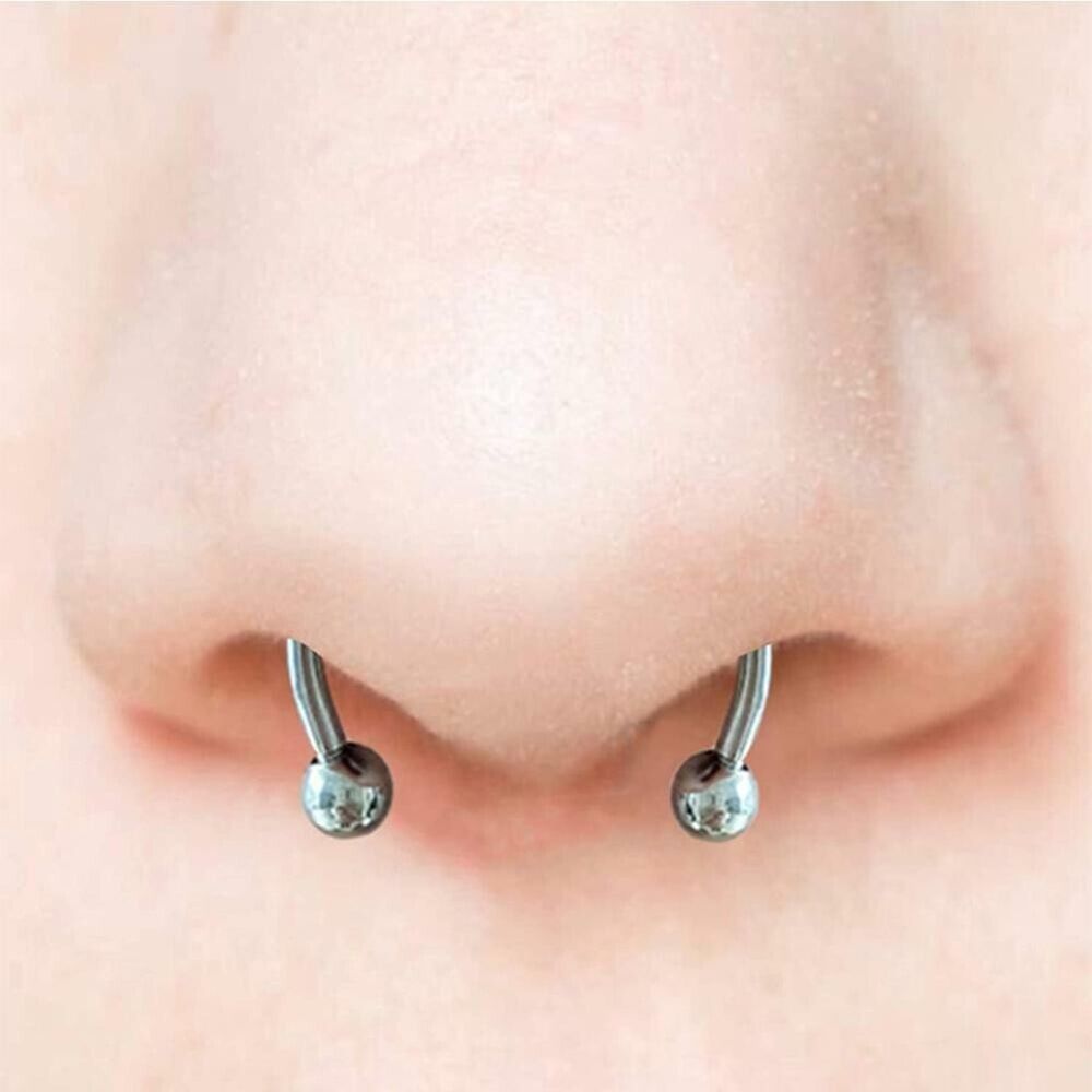 Non-Piercing Magnetic Fake Septum Nose Ring Segment Helix Tragus Faux Clicker