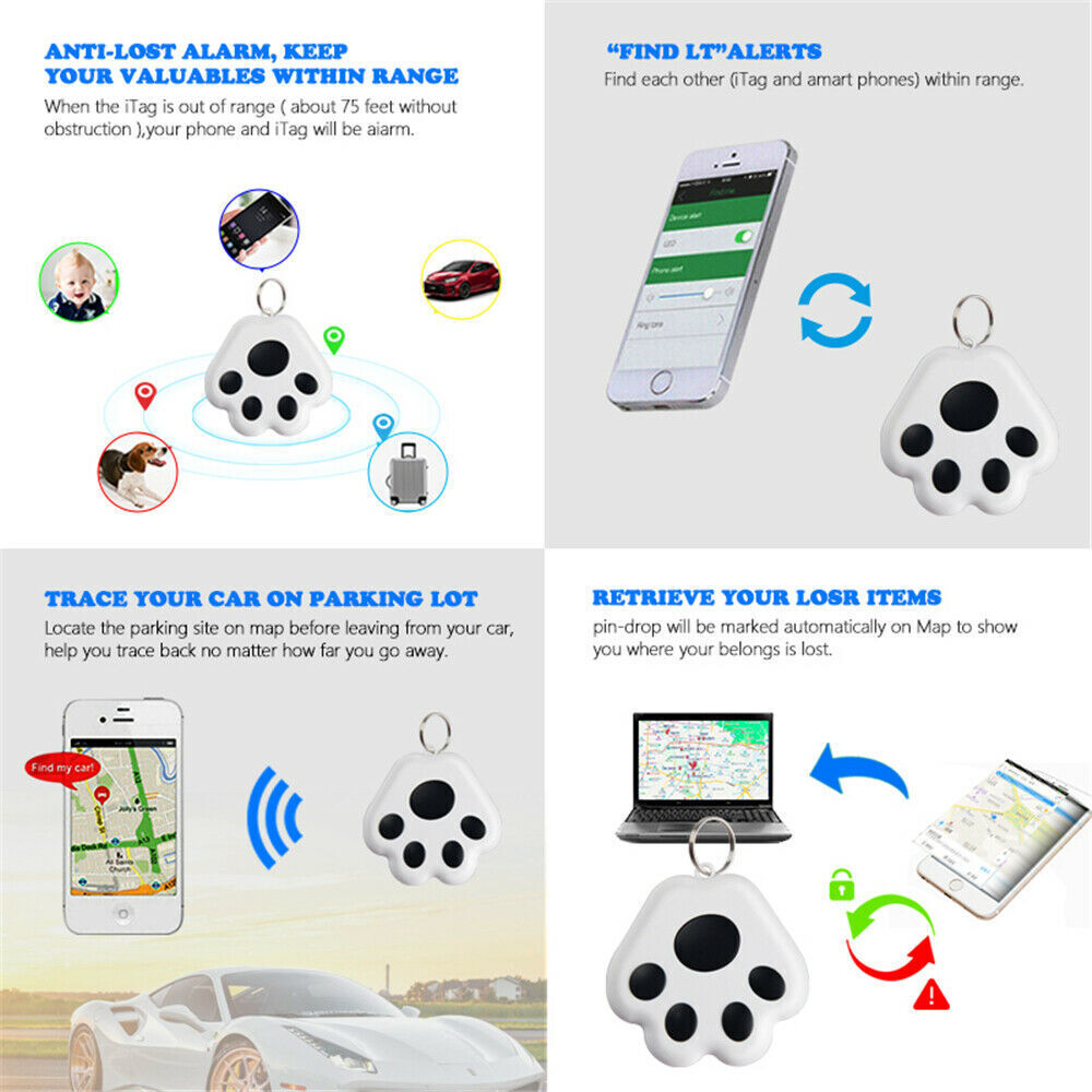 GPS Pet Cat Dog Tracker Mini Anti-Lost Waterproof Bluetooth Locator Accessories