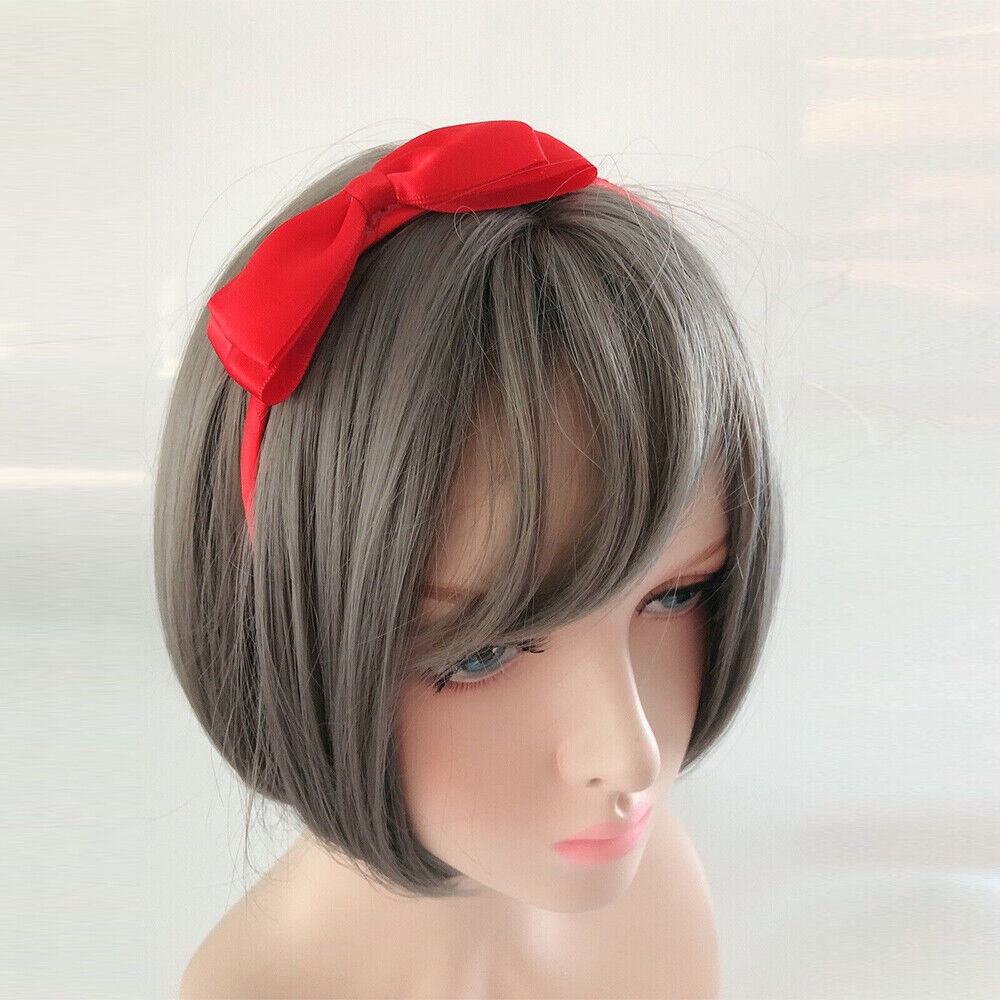 Women Lady Girls Bright Red Bow Ribbon Princess Headband Hairband Hair Head Band