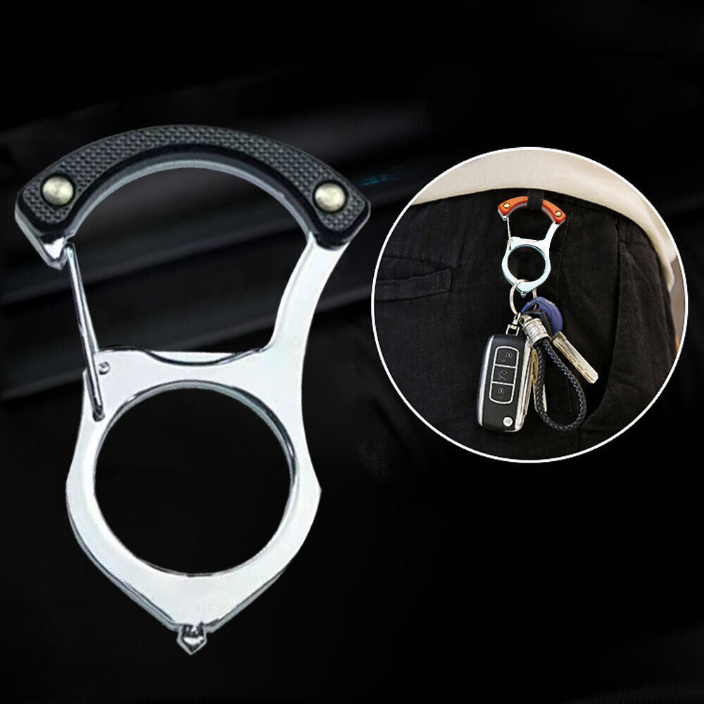 NEW Multifunction Stainless Steel Car Key Buckle Self protection Hook #T