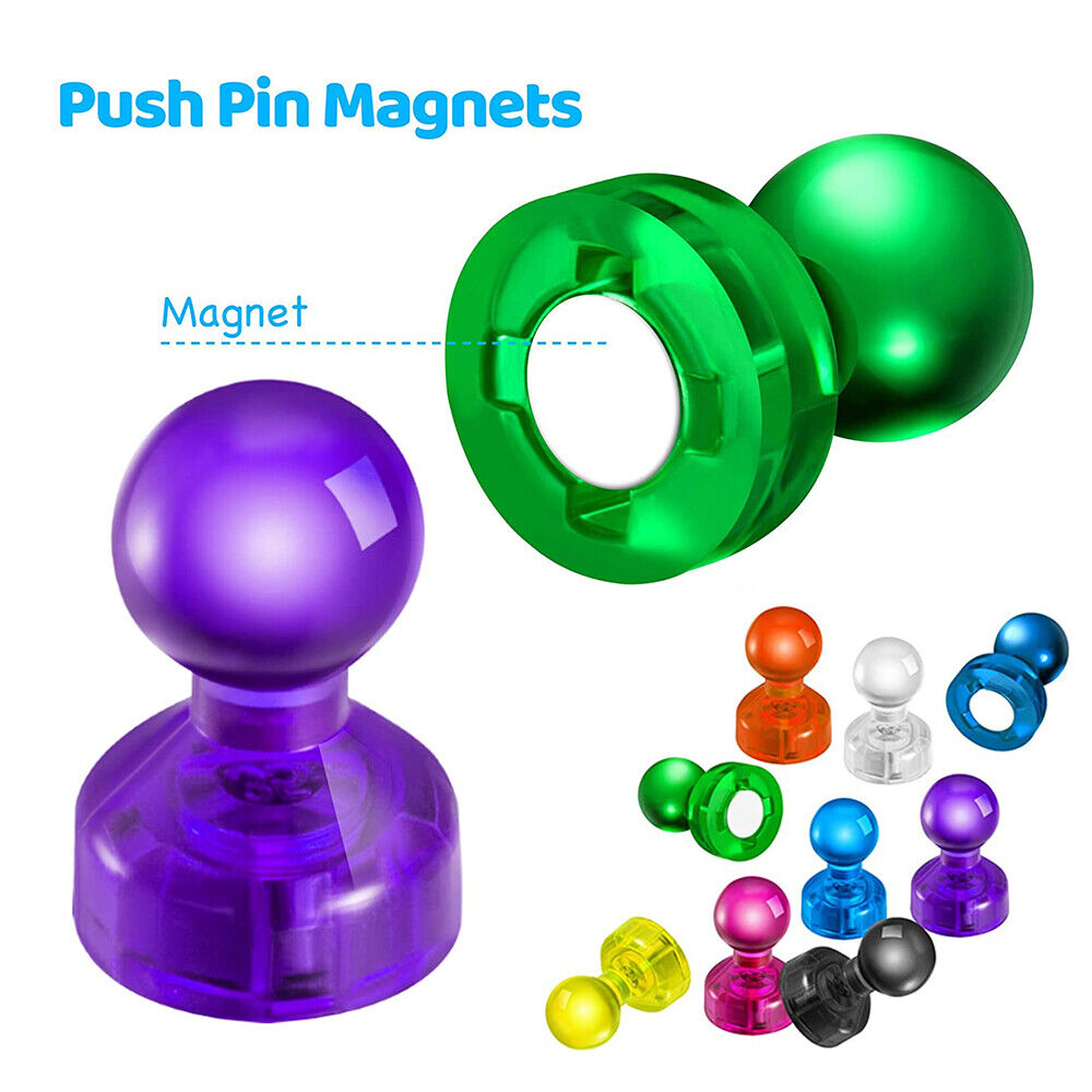 30x Magnets Push Pin Thumbtacks Magnets Fridge Whiteboard Magnets Office Home