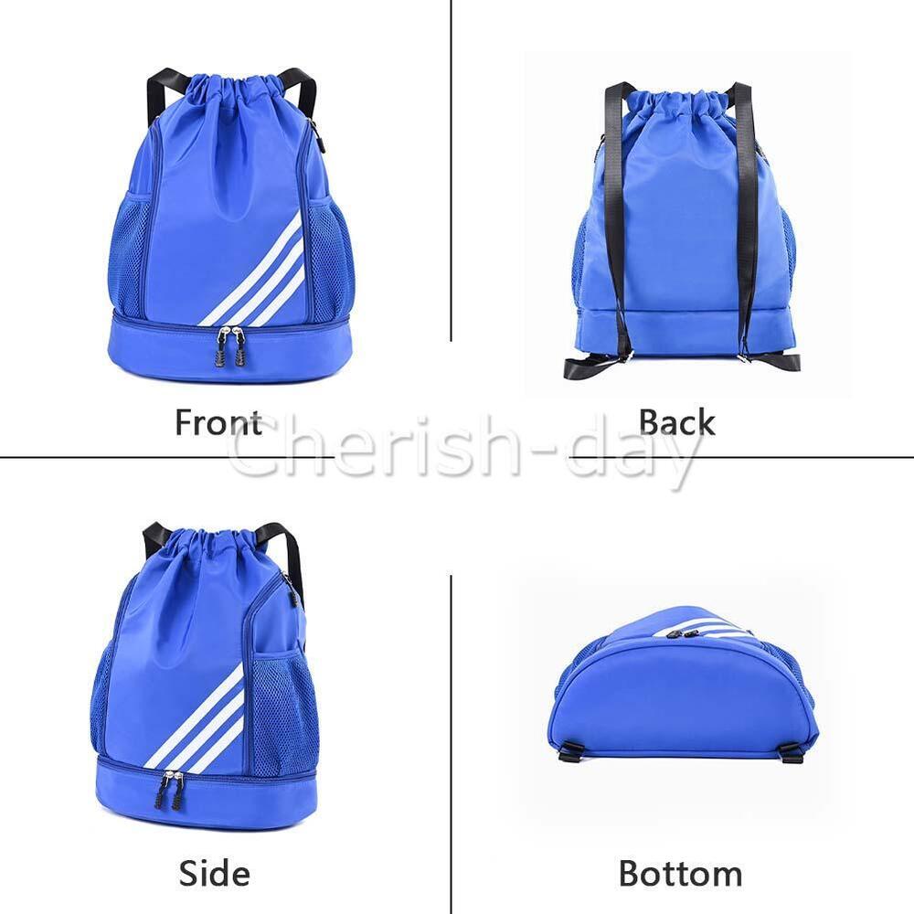 Women Mens Drawstring Backpack Bag Gym Sports Sack Portable Shoe Balls Bags