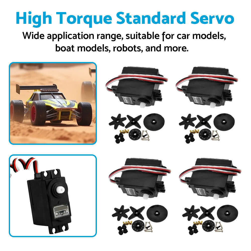 4x High Torque Standard Servos For Futaba S3003 Car Plane Boat Helicopter