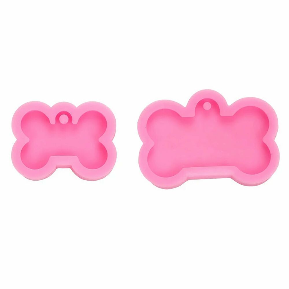 Silicone Bone Shape Resin Mold Dog Tag Keychain Resin Casting Mould DIY Craft