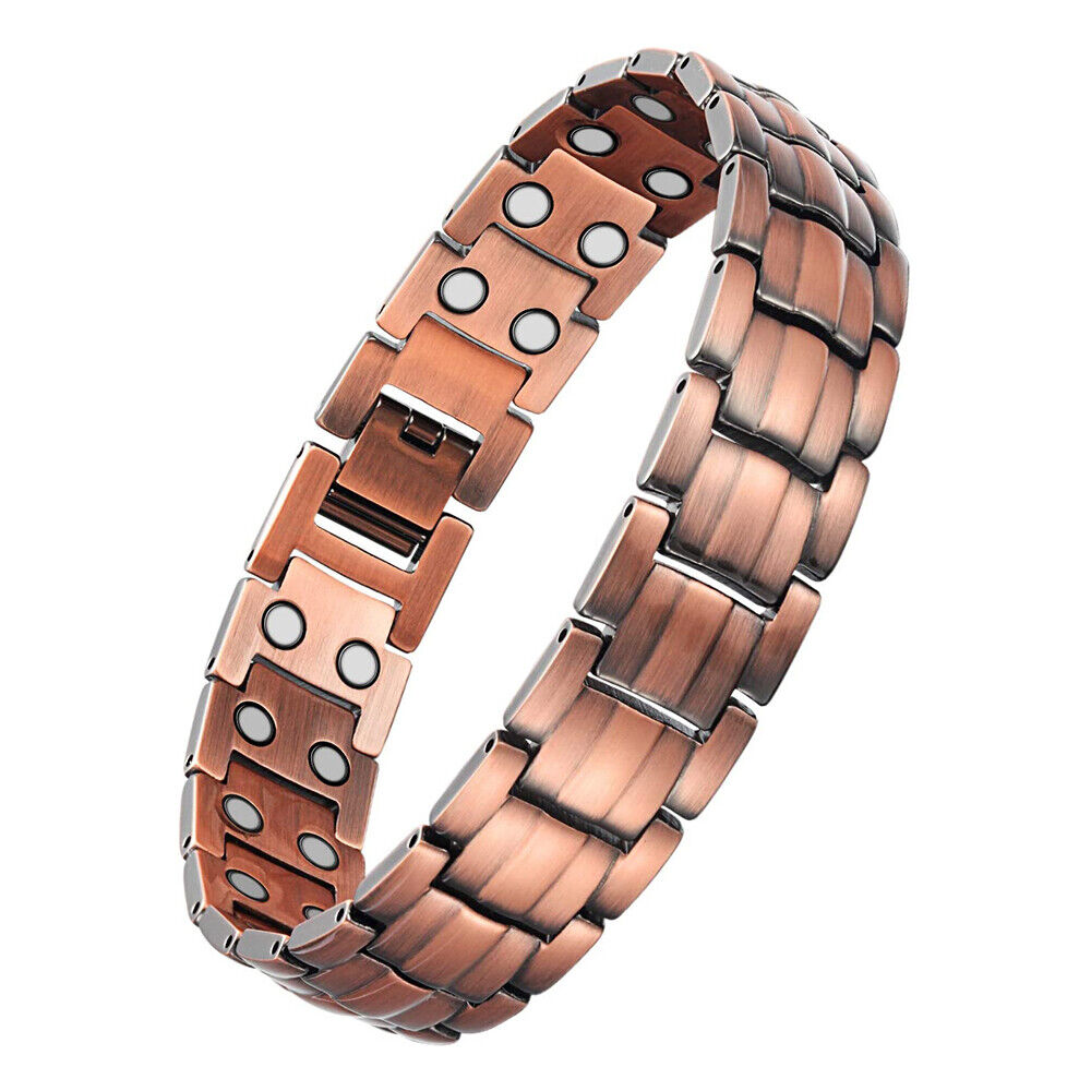 Men Red Copper Double Strong Therapy Bracelet DM