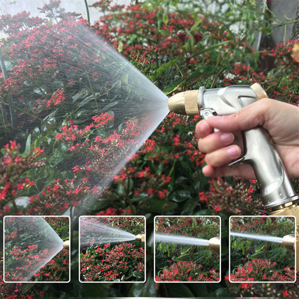 High Pressure Water Spray Gun Brass Nozzle Garden Hose Pipe Lawn Car Wash