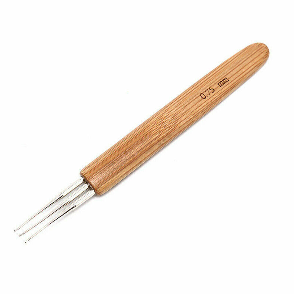 Bamboo Crochet Dreadlock Hook Needle Dread Tool Braiding Hair Maintenance Craft